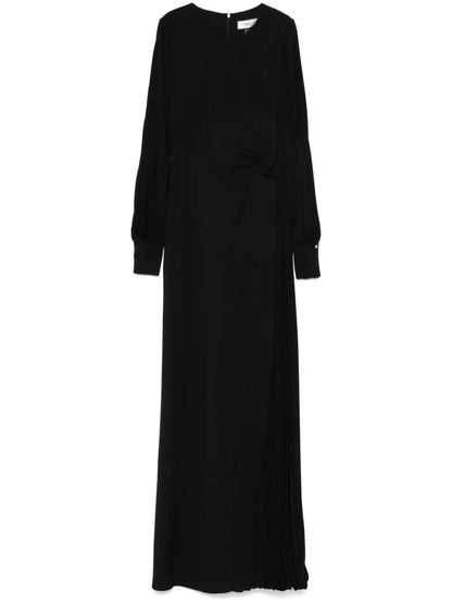 Plissé-Detail Gown