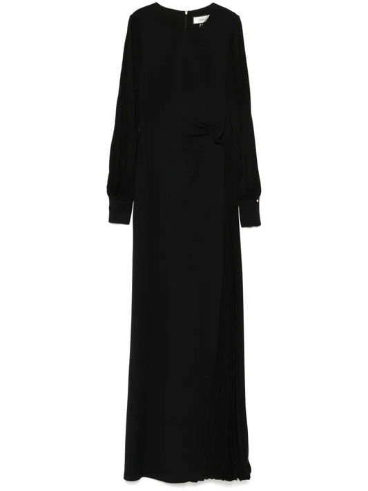 Plissé-Detail Gown