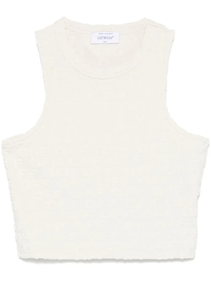 Flocked-Logo Tank Top