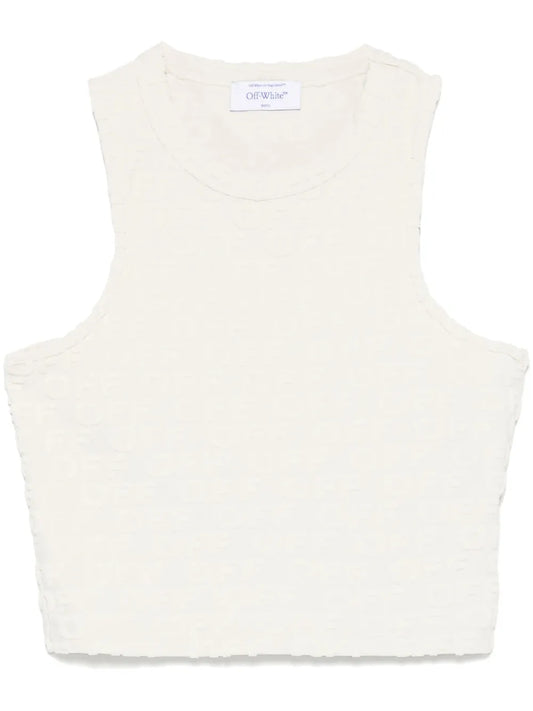 Flocked-Logo Tank Top