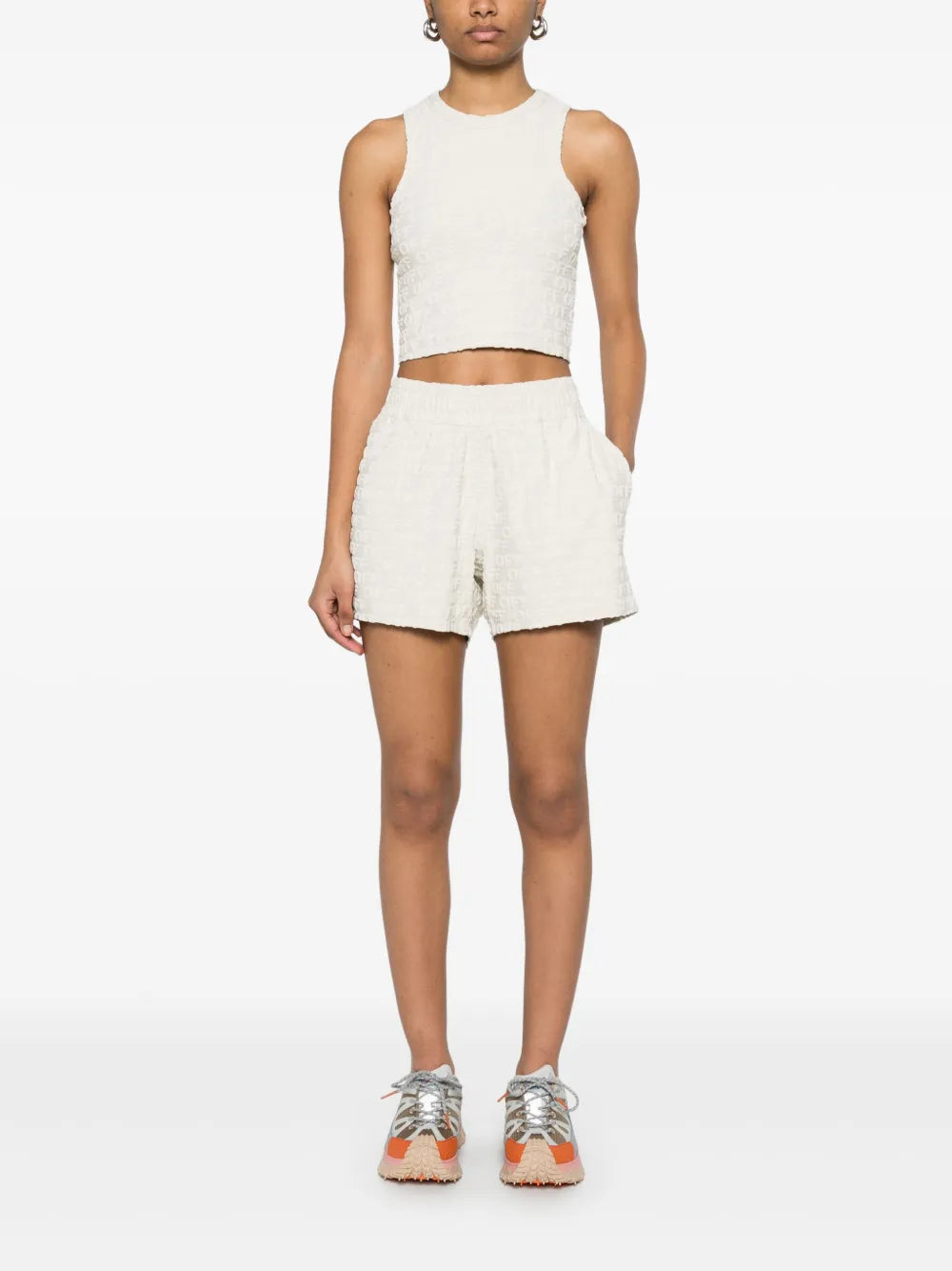 Flocked-Logo Tank Top