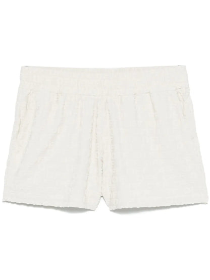 Flocked-Logo Shorts
