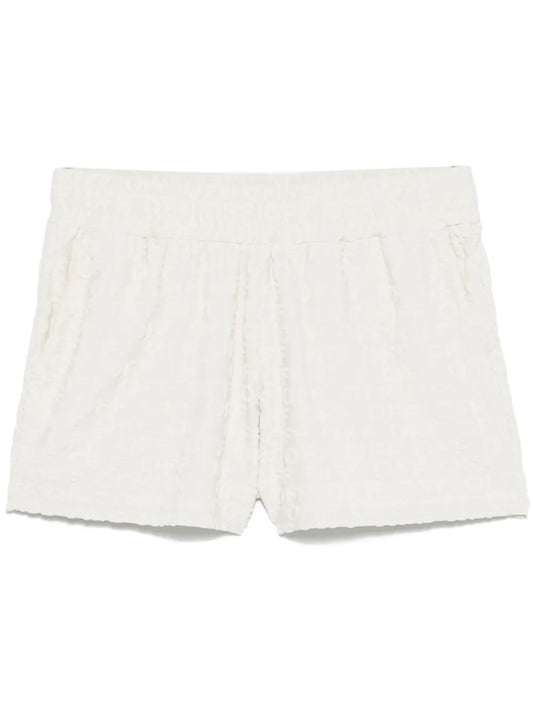 Flocked-Logo Shorts