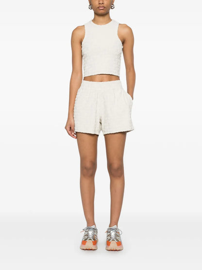Flocked-Logo Shorts
