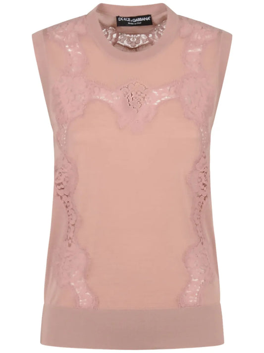 Lace Detailing Vest
