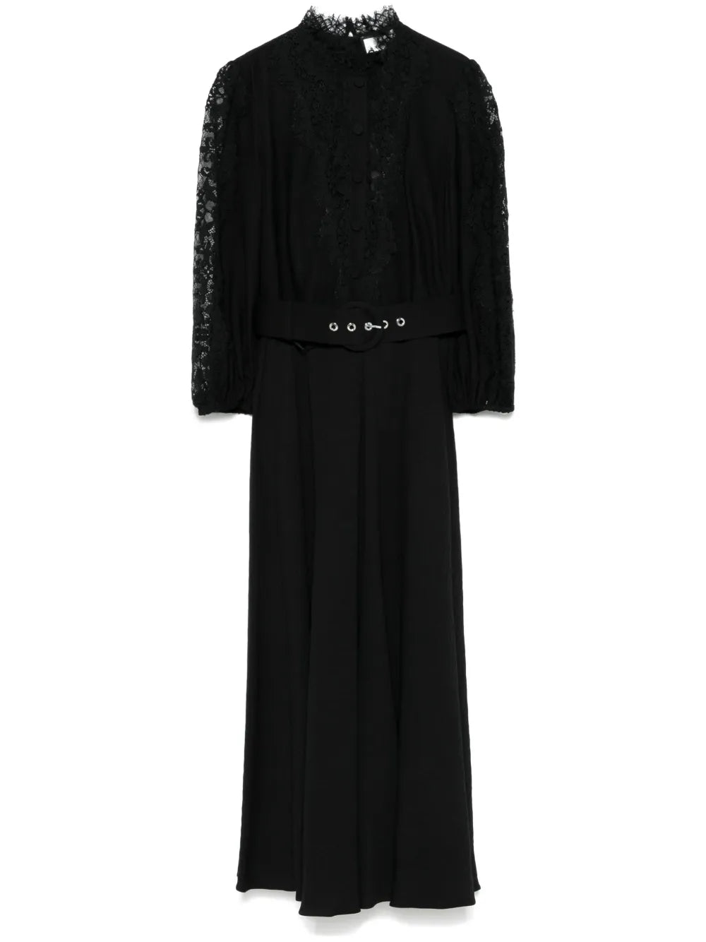 Lace-Detailed Midi Dress