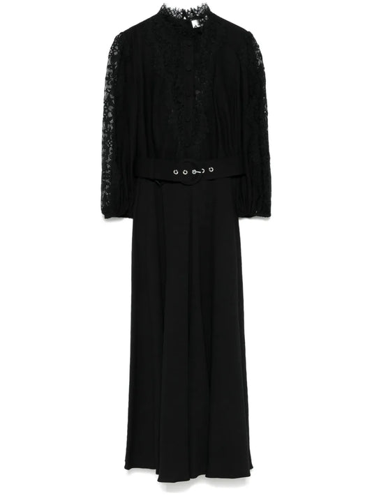Lace-Detailed Midi Dress