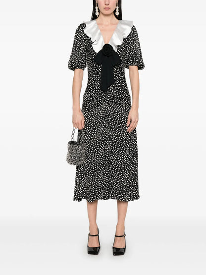 Polka-Dot Maxi Dress