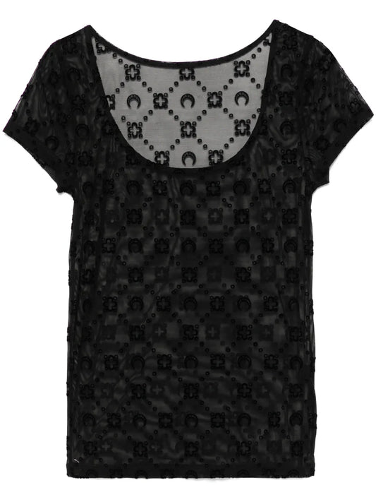 Flocked Mesh Top
