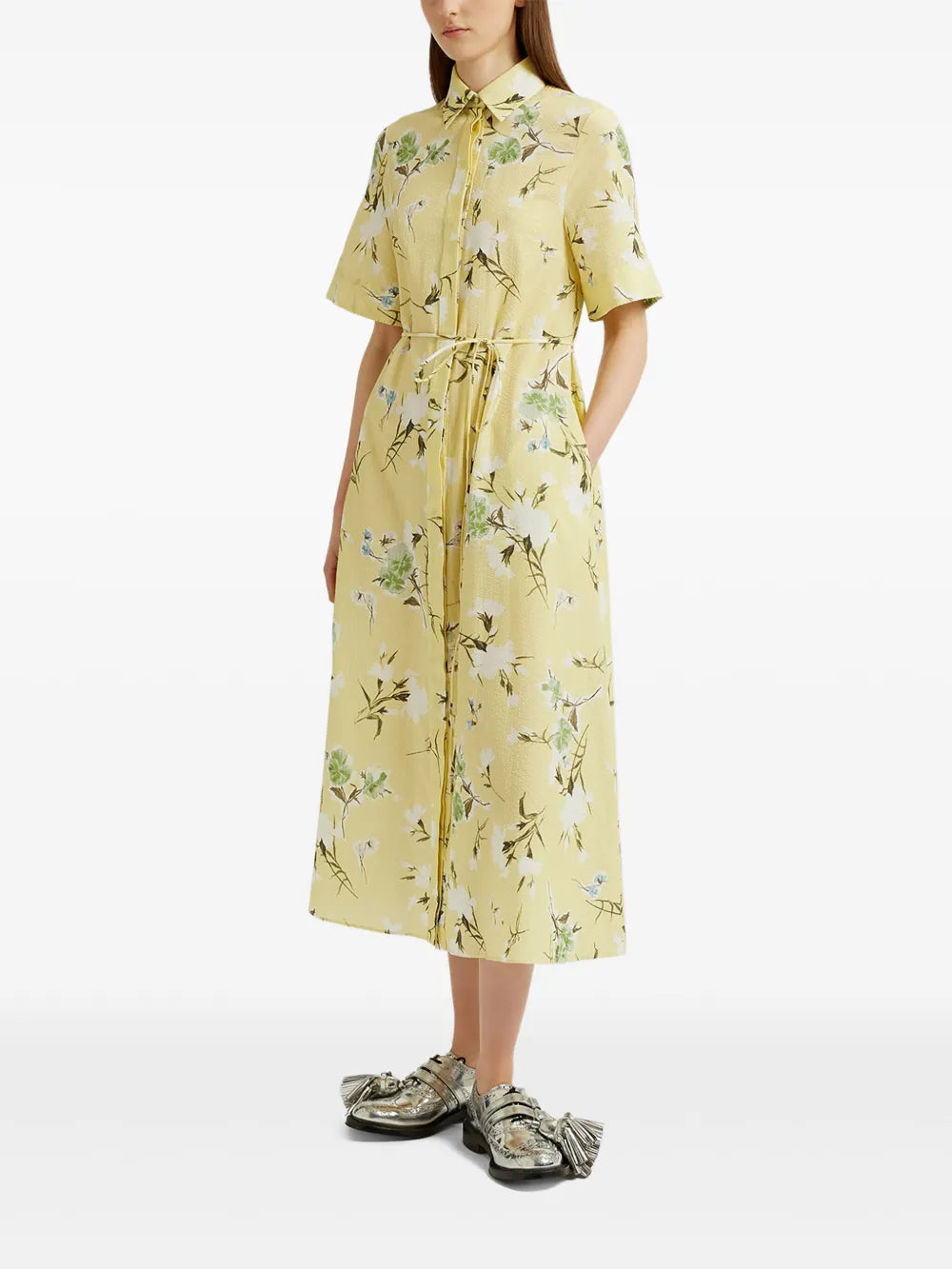 Floral-Print Midi Dress