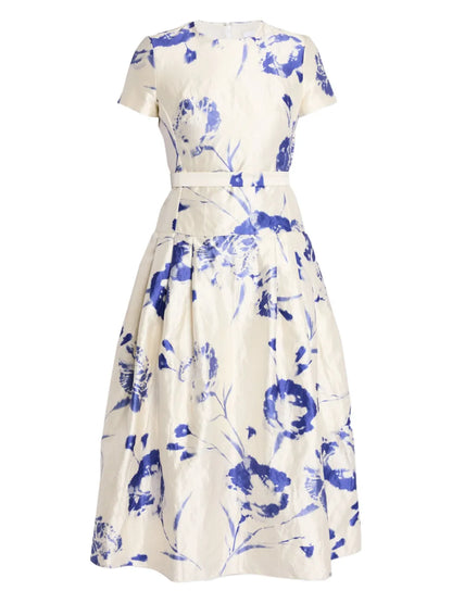 Floral-Print Tea Dress