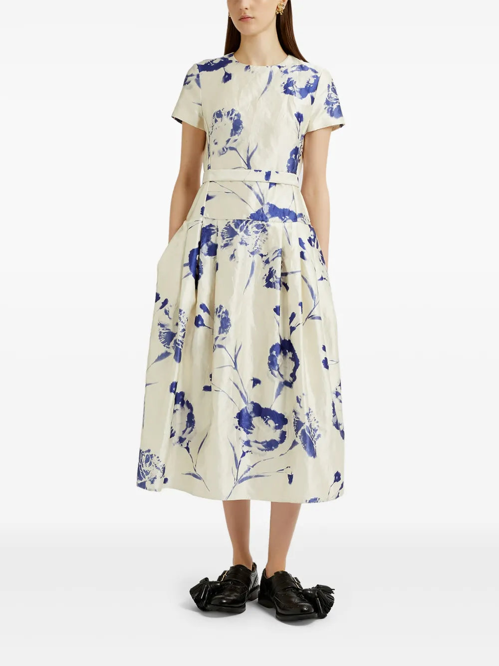 Floral-Print Tea Dress