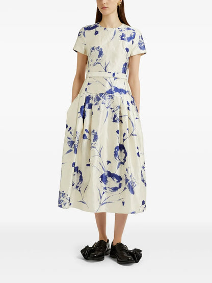 Floral-Print Tea Dress