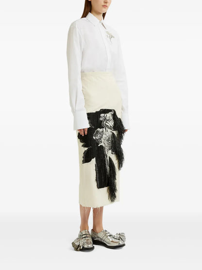 Printed Pencil Skirt