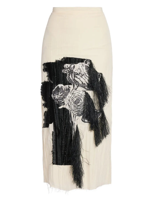 Printed Pencil Skirt
