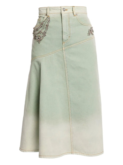 Draped Midi Skirt