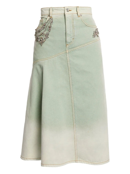 Draped Midi Skirt