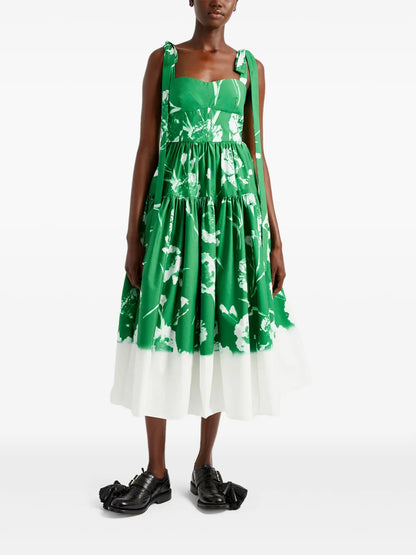 Floral-Print Midi Dress