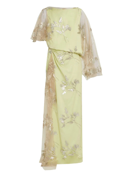 Short-Sleeved Draped Dress