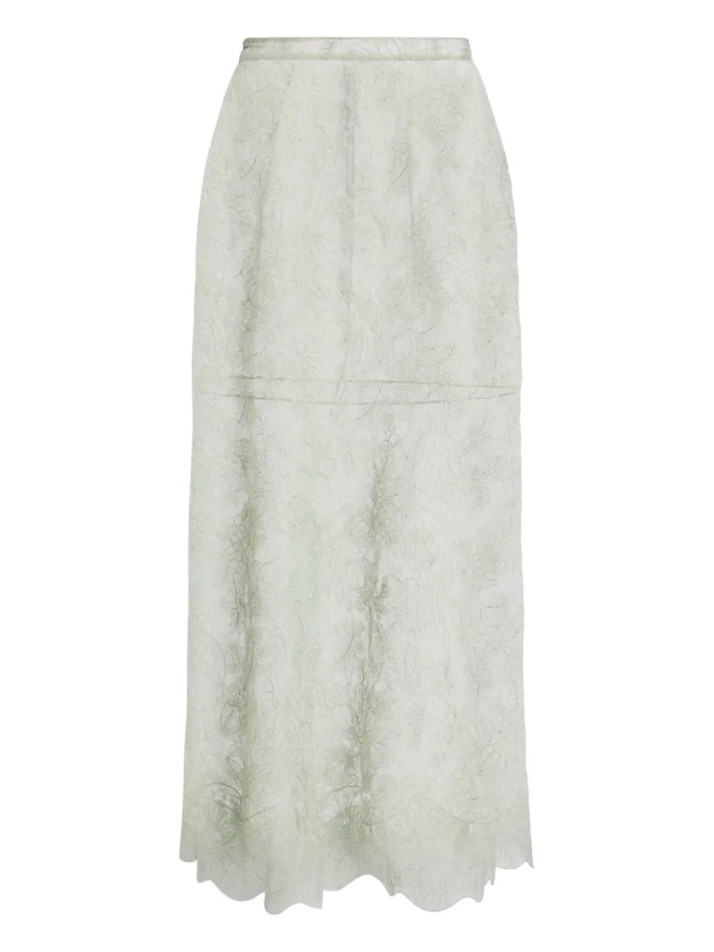 Lace-Embellished Maxi Skirt