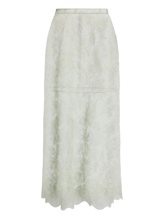 Lace-Embellished Maxi Skirt