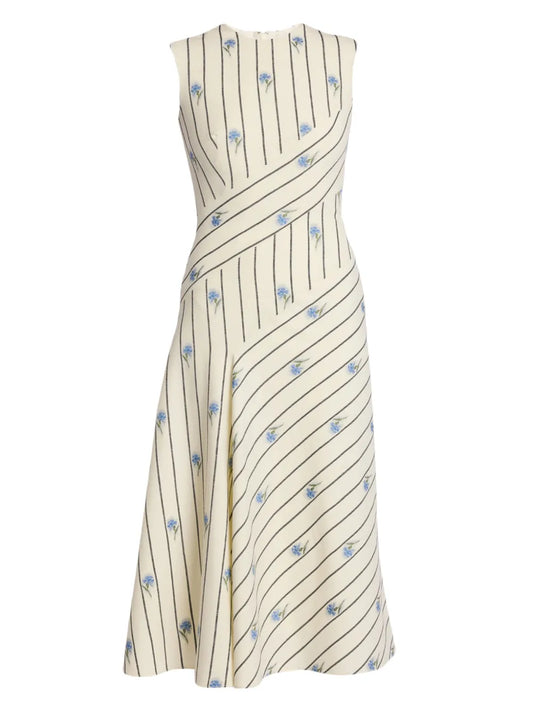 Floral-Print Asymmetric Dress