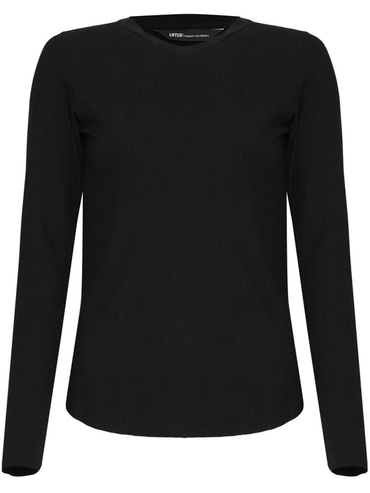 Ribbed Long-Sleeve Top