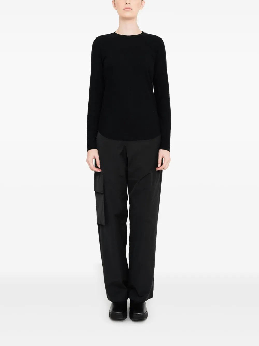 Ribbed Long-Sleeve Top