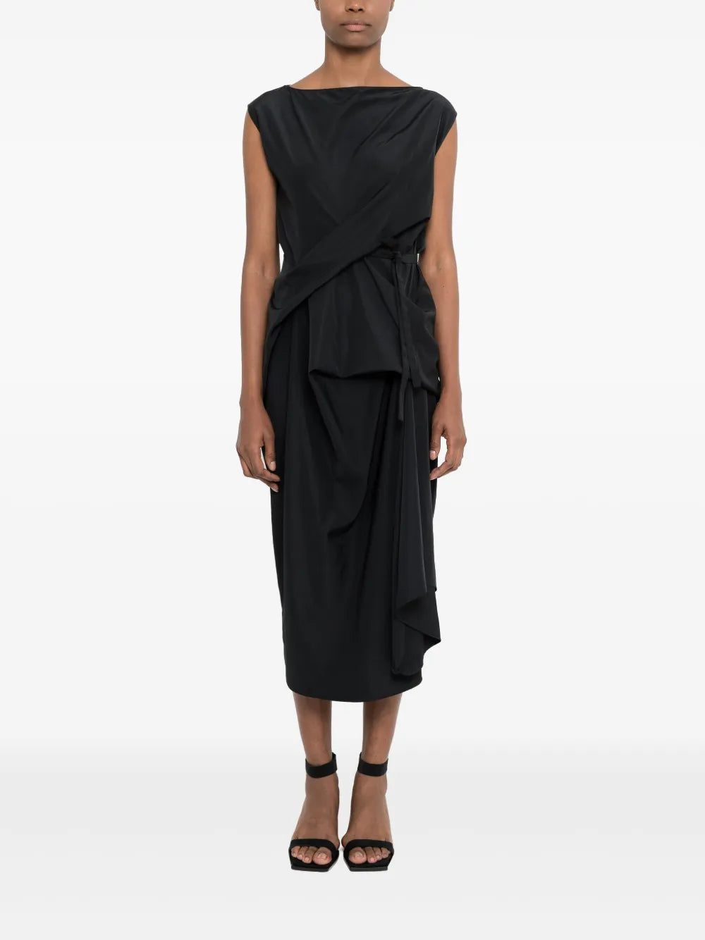 Draped Midi Dress