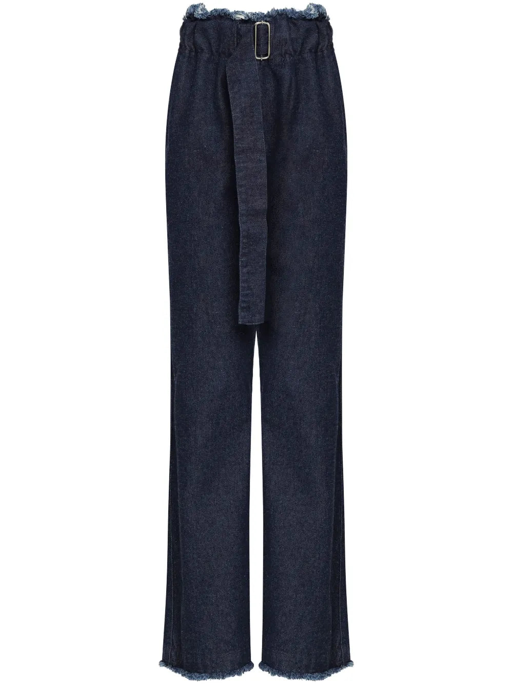 Fringed Buckled Jeans