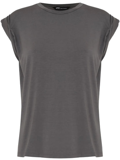 Ruched Cap-Sleeve Top