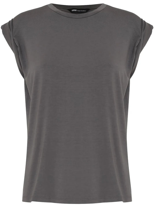 Ruched Cap-Sleeve Top