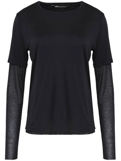 Double-Layered Long-Sleeve Top