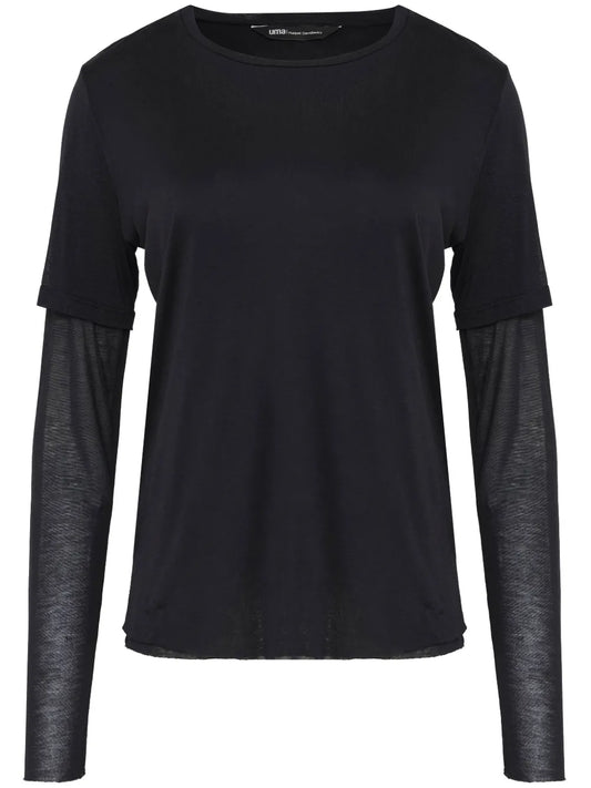 Double-Layered Long-Sleeve Top
