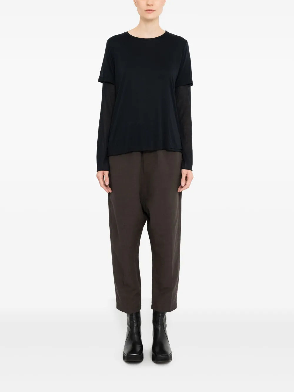 Double-Layered Long-Sleeve Top