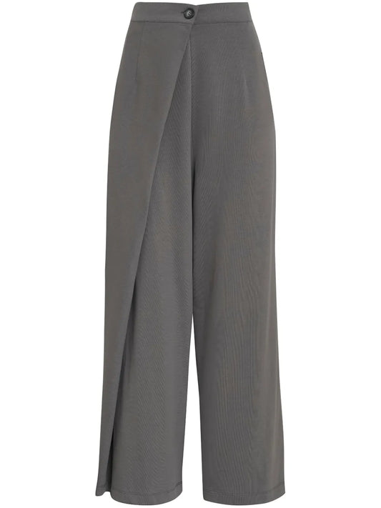 Crossover-Detail High-Waisted Pants