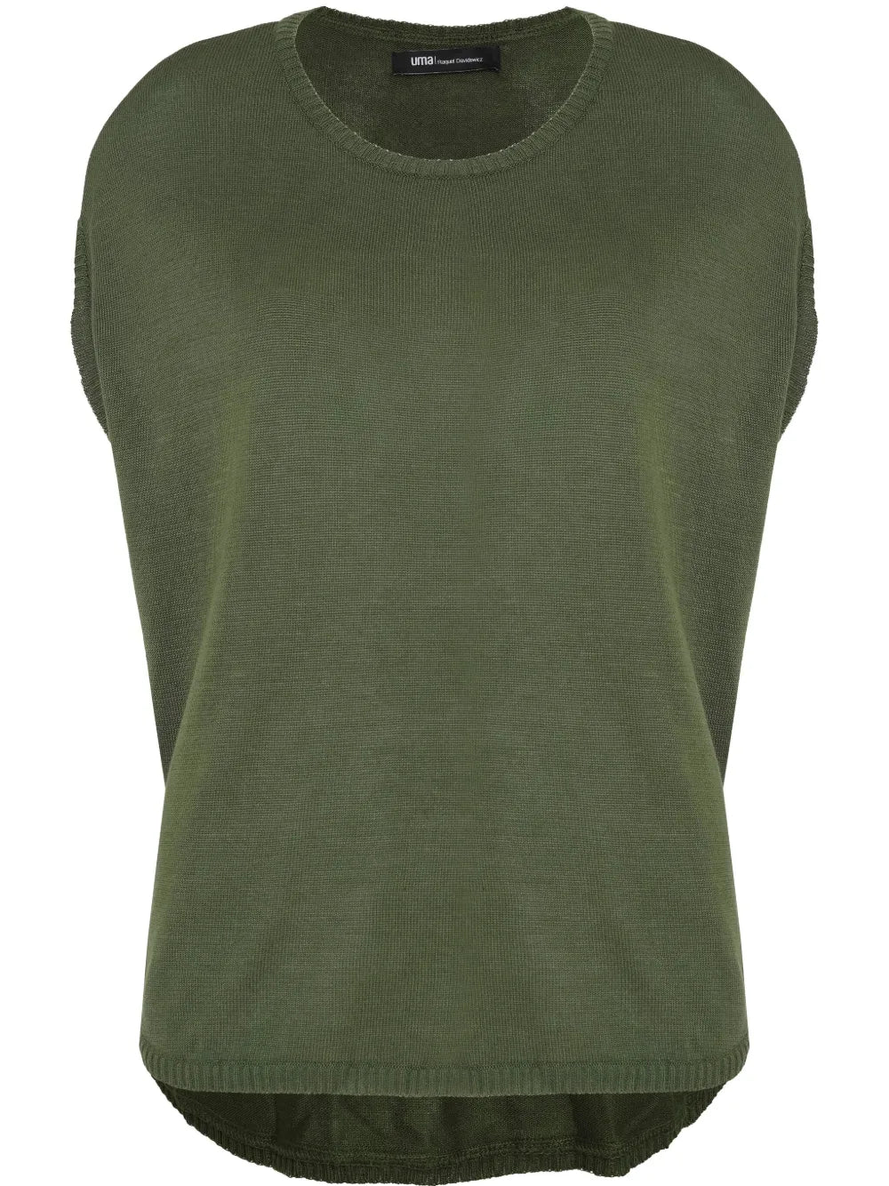 Curved-Hem Knit Top