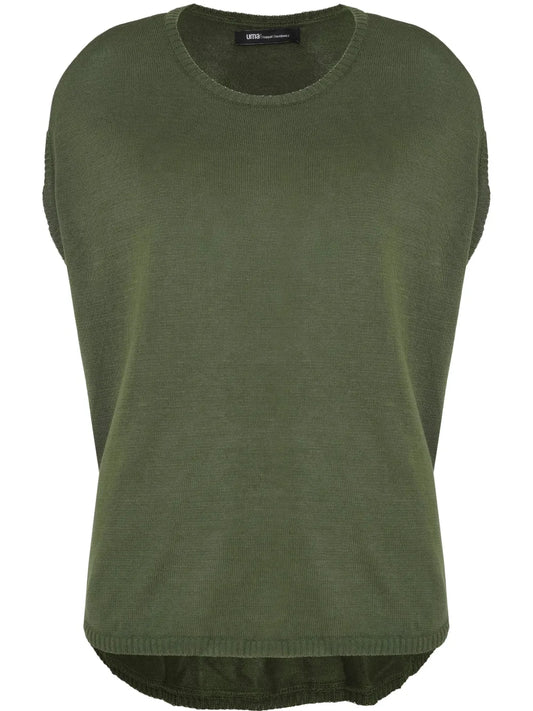 Curved-Hem Knit Top