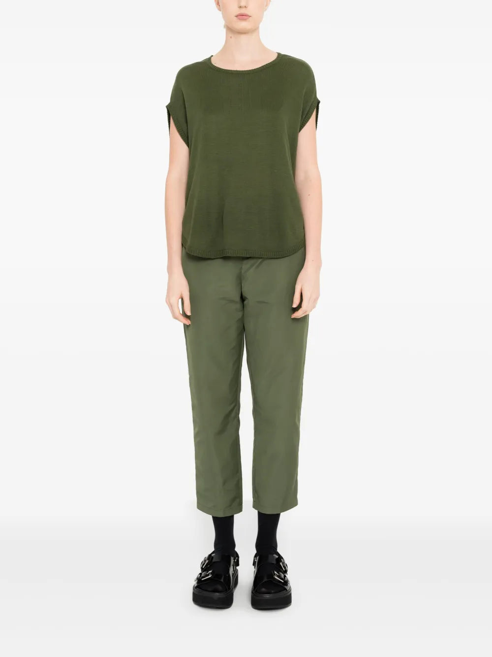 Curved-Hem Knit Top