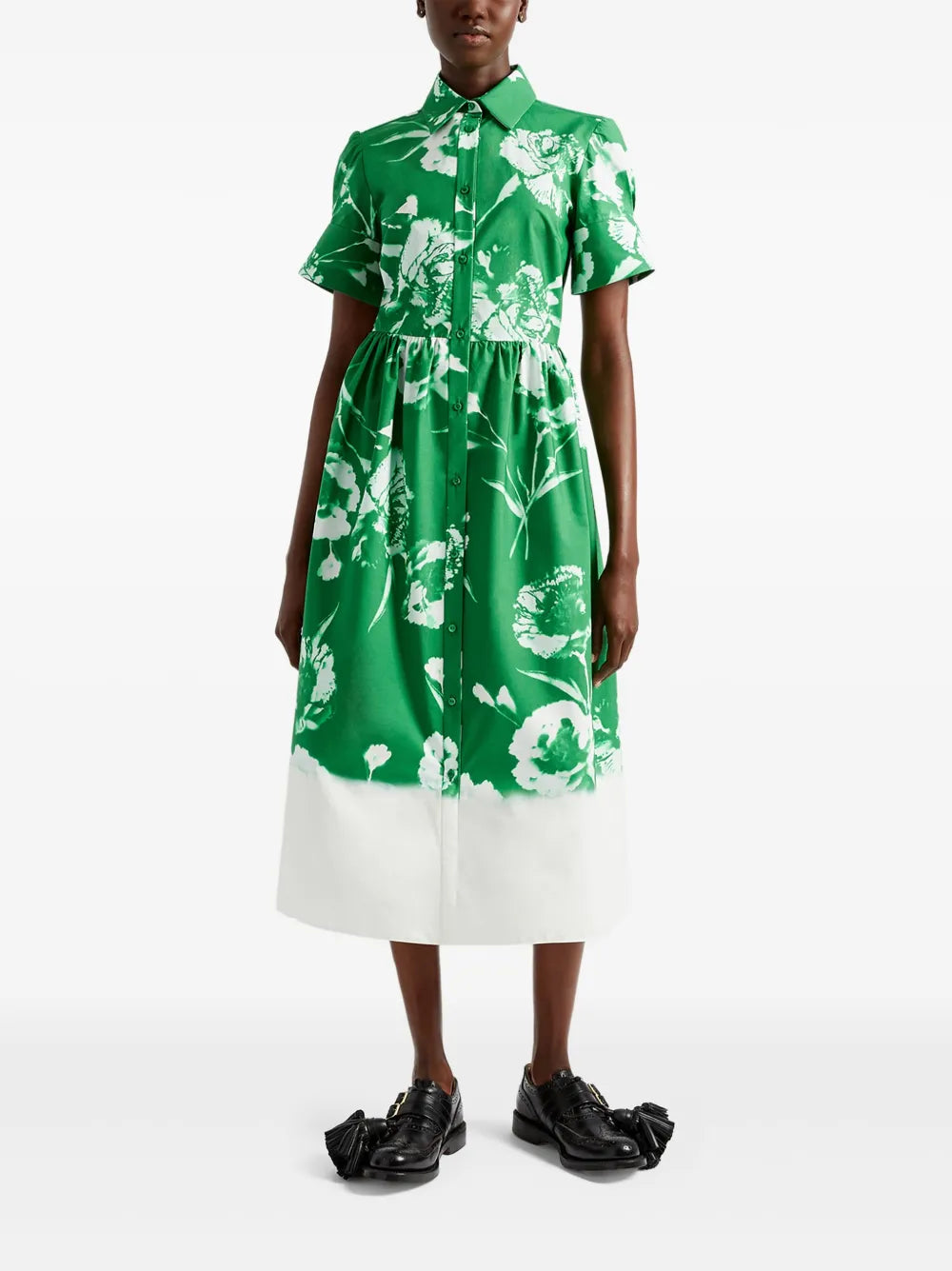 Floral-Print Shirt Dress