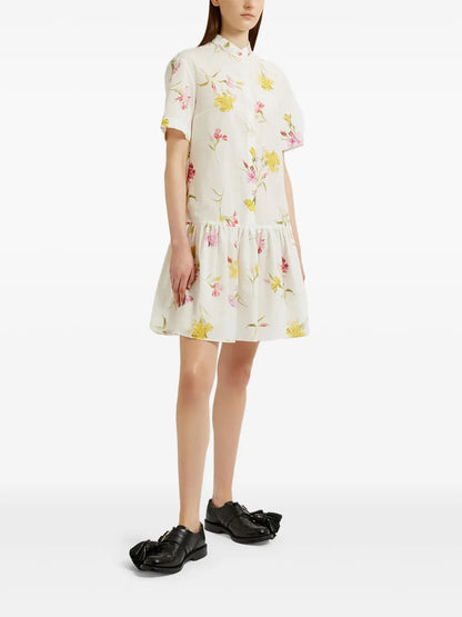 Floral-Print Shirt Dress