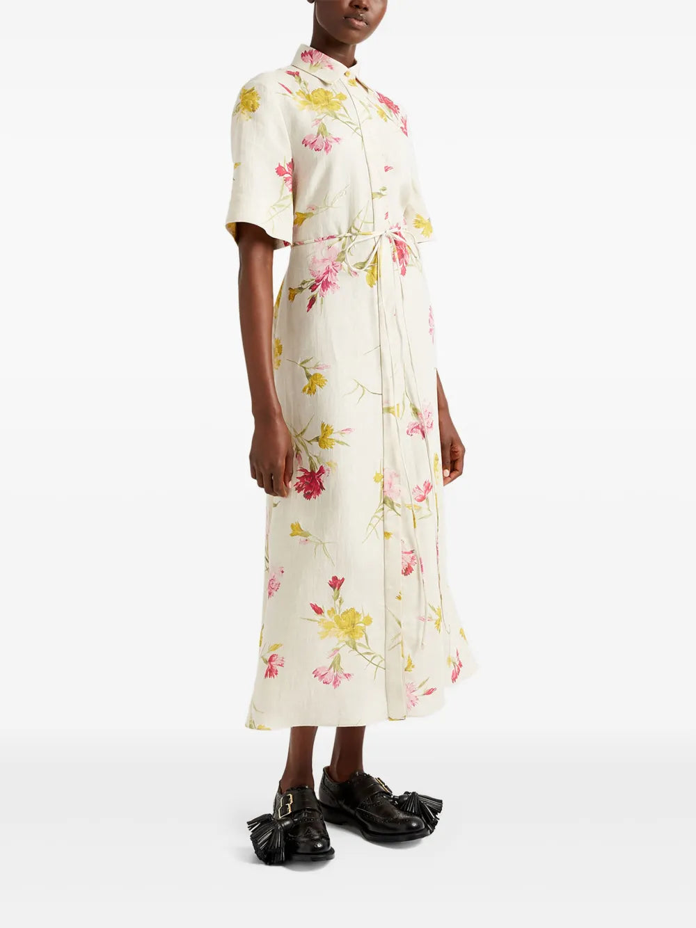 Floral-Print Shirt Dress