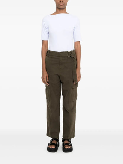Wide-Leg Cargo Trousers
