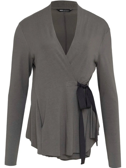 Tied-Waist Curve-Hem Cardigan
