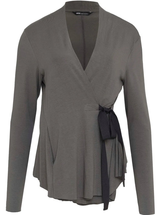 Tied-Waist Curve-Hem Cardigan