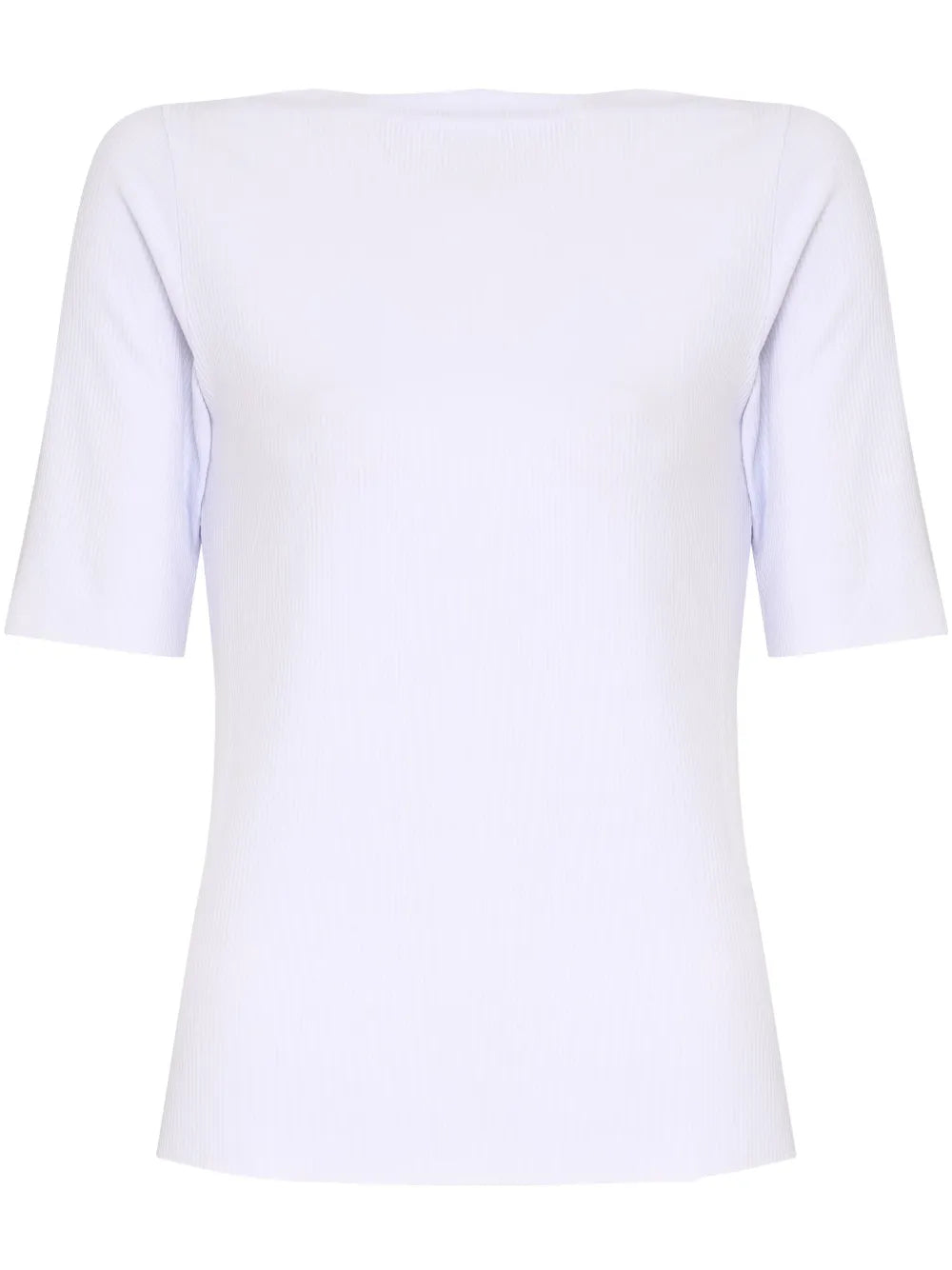 Boat-Neck Ribbed Top