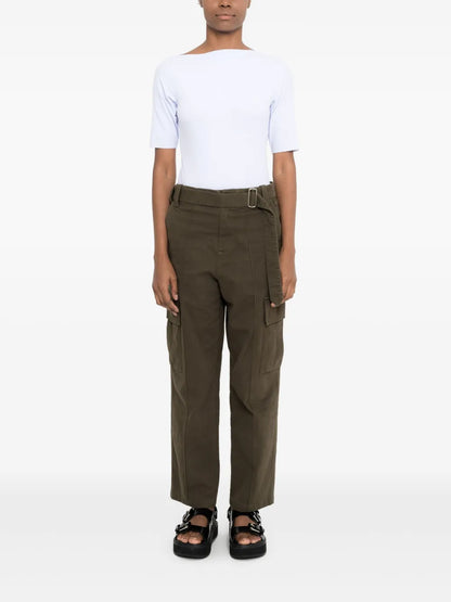 Boat-Neck Ribbed Top