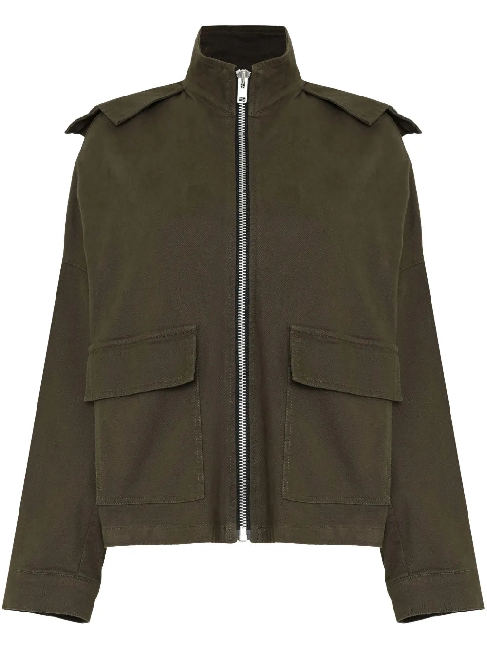High-Neck Hooded Jacket