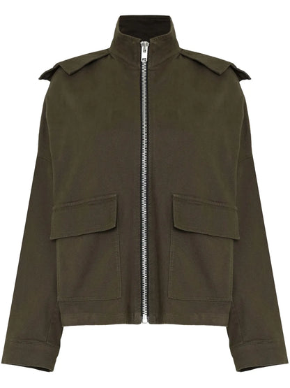 High-Neck Hooded Jacket