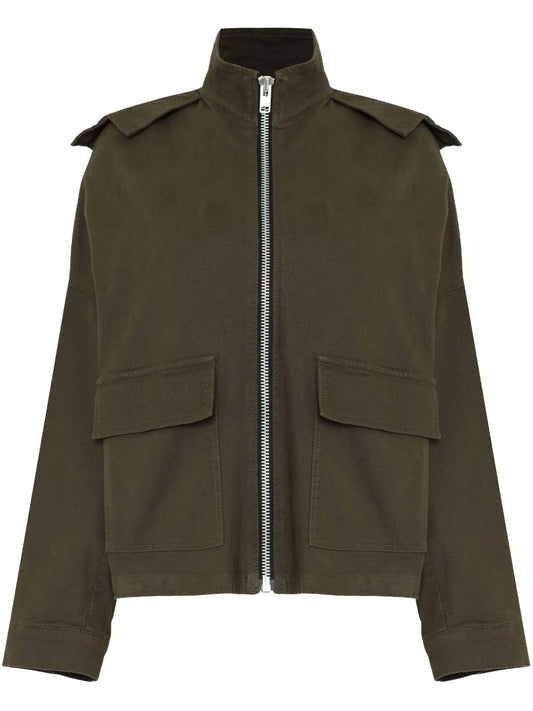 High-Neck Hooded Jacket